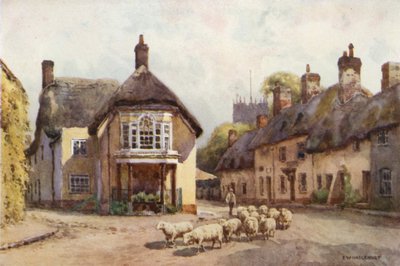 Puddletown (litografía en color) de Ernest William Haslehust