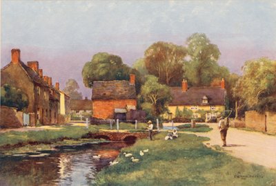 Río Támesis: Ashton Keynes (litografía en color) de Ernest William Haslehust
