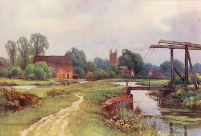 Río Támesis: Cricklade (litografía en color) de Ernest William Haslehust