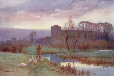 Río Támesis: Dorchester (litografía en color) de Ernest William Haslehust