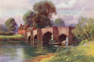 Río Támesis: Newbridge (litografía en color) de Ernest William Haslehust