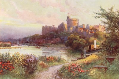 Río Támesis: Windsor (litografía en color) de Ernest William Haslehust