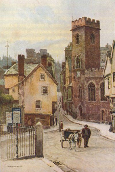 St. Mary Steps (litografía en color) de Ernest William Haslehust