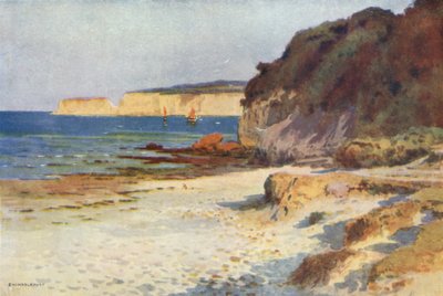 Bahía de Studland (litografía en color) de Ernest William Haslehust