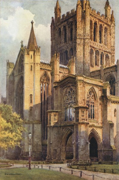 La Catedral desde el Noroeste (litografía en color) de Ernest William Haslehust