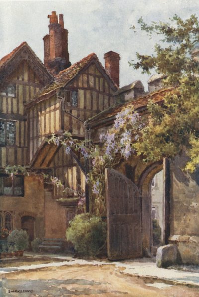 The Close Gate (litografía en color) de Ernest William Haslehust