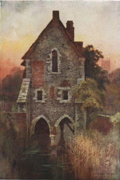 La casa de los grises (litografía en color) de Ernest William Haslehust