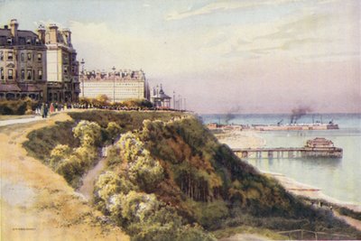 The Leas, Folkestone (litografía en color) de Ernest William Haslehust