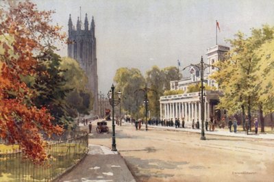 The Parade and Pump Room, Leamington (litografía en color) de Ernest William Haslehust