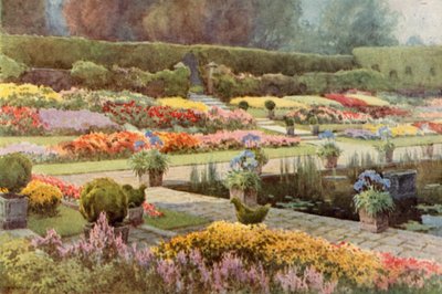 El Jardín Hundido, Palacio de Kensington (litografía en color) de Ernest William Haslehust