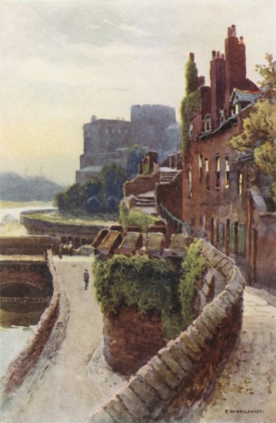 The Walls near Bridgegate (litografía en color) de Ernest William Haslehust
