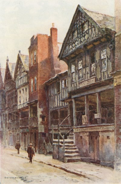 Watergate Street (litografía en color) de Ernest William Haslehust