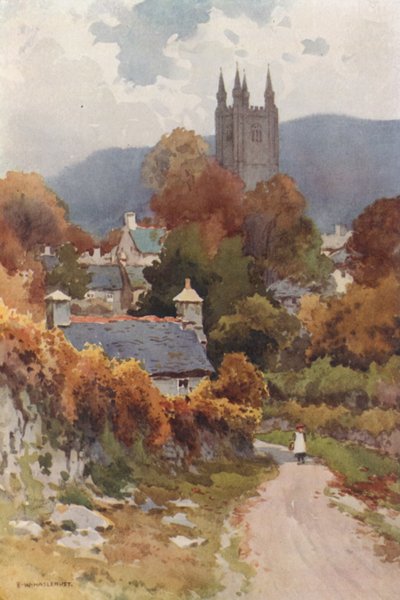 Widecombe on the Moor (litografía en color) de Ernest William Haslehust