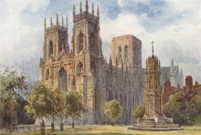 York Minster (litografía en color) de Ernest William Haslehust