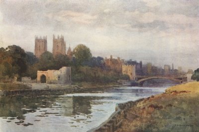 York desde el Ouse (litografía en color) de Ernest William Haslehust