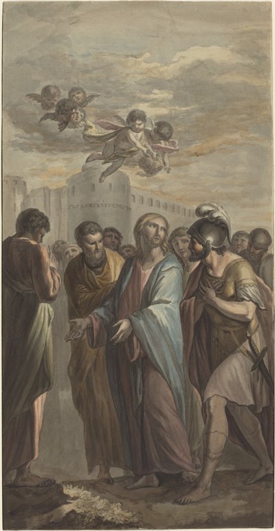Cristo con apóstoles y un soldado romano de Ernest Zacharias Platner