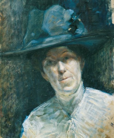 dama con sombrero azul de Ernestine von Hüttenbrenner