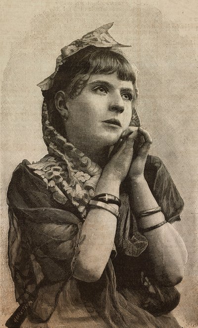 Chica, grabado de Ernesto Mancastroppa a partir de una foto de L Guidi, de L