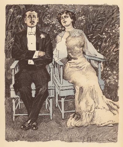 Ilustración para el Berliner Balle von Rideamus (litografía en color) de Ernst (after) Heilemann