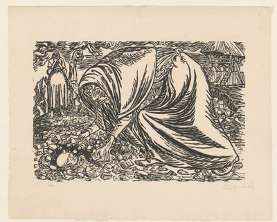 El niño muerto es enterrado de Ernst Barlach (signed by artist)