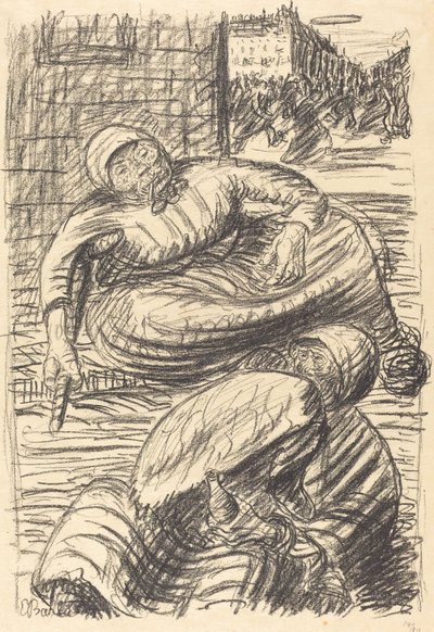 Calle en Varsovia, publicado 1915 de Ernst Barlach