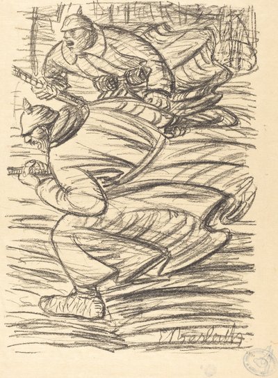 El Asalto, publicado 1915 de Ernst Barlach