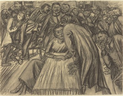 La Pareja en la Multitud de Ernst Barlach
