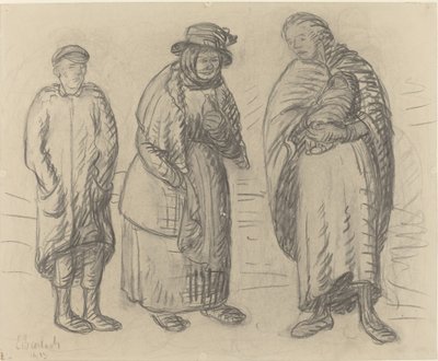 Tres Figuras, 1913 de Ernst Barlach