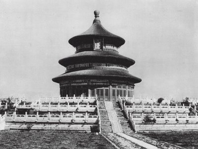Pekín, Tien tan, Chihli, Templo del Cielo, Sala de Oraciones Anuales (foto b/n) de Ernst Boerschmann
