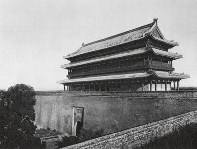 Sianfu, Pei men, Shensi, Torre Principal de la Puerta Norte (foto b/n) de Ernst Boerschmann