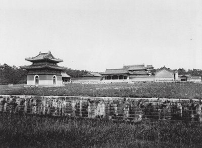 Siling, Chihli, Templo Tumba (foto en blanco y negro) de Ernst Boerschmann
