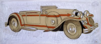 Una ilustración que muestra un Delage de 1924 con carrocería de Letourneur et Marchand de Ernst Deutsch Dryden