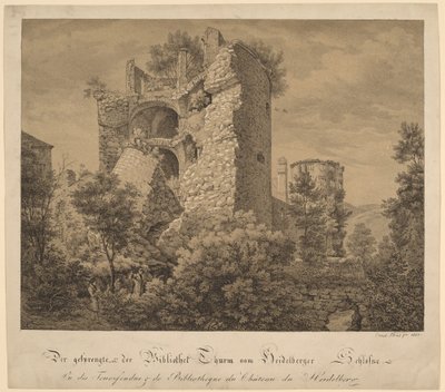 Der Gesprengte und der Bibliotheke Thurm von Heidelberger Schloss de Ernst Fries