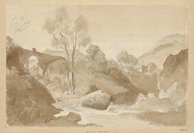 Paisaje cerca de Civita Lavinia en los montes Albanos de Ernst Fries