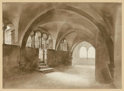 Claustro románico de Santa Escolástica en Subiaco de Ernst Fries
