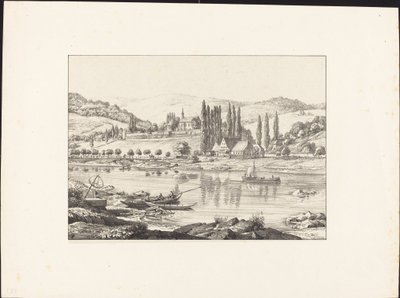 El convento de Neuberg desde Schlierbach de Ernst Fries