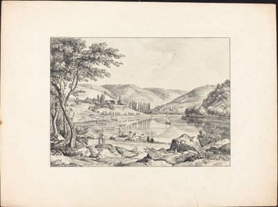 El convento de Neuburg desde Haarlass de Ernst Fries