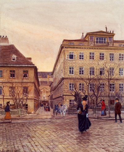 Getreidemarkt y Papagenogasse en Viena de Ernst Graner