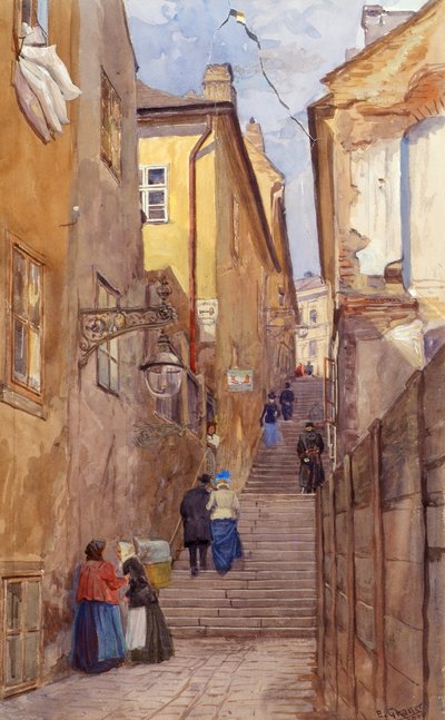 Los pasos del mendigo en Viena-Mariahilf de Ernst Graner