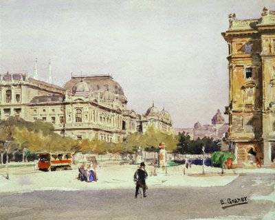 Anillo y Ópera en Viena, Austria de Ernst Graner