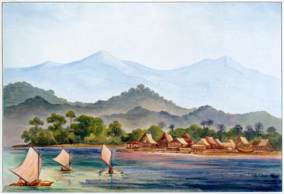 Aldea, Sumatra, Indonesia de Ernst Haeckel