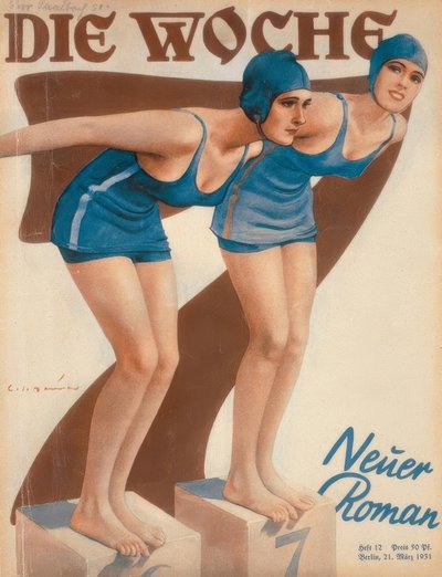 Nadadoras en la Salida / E.Heilemann de Ernst Heilemann