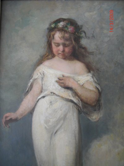   Elisabeth (1871-1879), segunda hija mayor del artista de Ernst Hildebrand