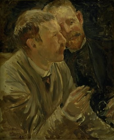 Retrato de los pintores Bruno Liljefors y Alf Wallander de Ernst Josephson