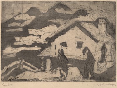 Cabañas alpinas en la niebla, 1920 de Ernst Ludwig Kirchner