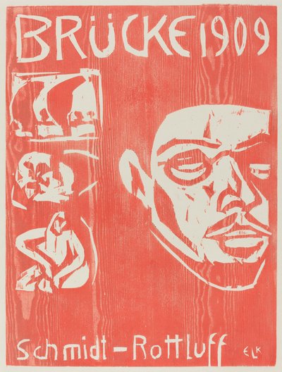 Portada del cuarto anuario del grupo de artistas Die Brücke, 1909 de Ernst Ludwig Kirchner