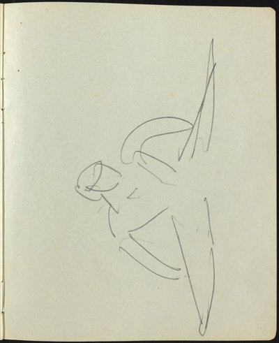 Bailarines y artistas Página de un cuaderno de bocetos, c. 1911 de Ernst Ludwig Kirchner