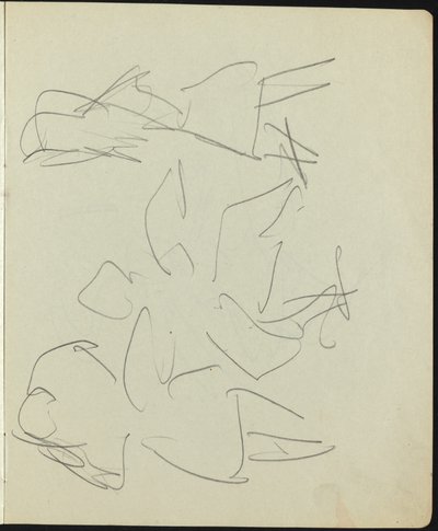 Bailarines y artistas, página de un cuaderno de bocetos de Ernst Ludwig Kirchner
