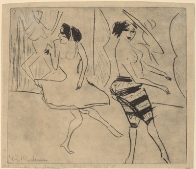Bailarines en el estudio de Ernst Ludwig Kirchner