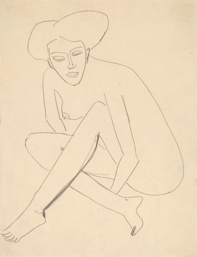 Dodo sentado, 1910 de Ernst Ludwig Kirchner